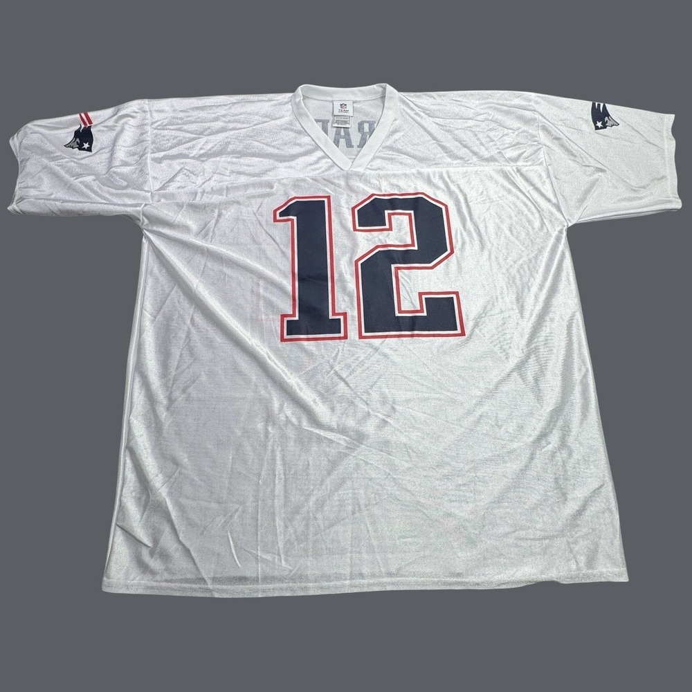 Tom Brady 12 New England Patriots NFL Team Apparel Jersey Mens 3XL White Gameday
